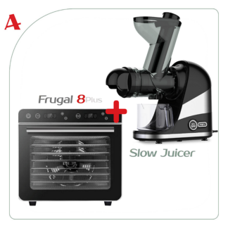 COMBO ALLIERE - Desidratador Industrial de Alimentos 700W: Frugal 8 Bandejas + SlowJuicer 127V